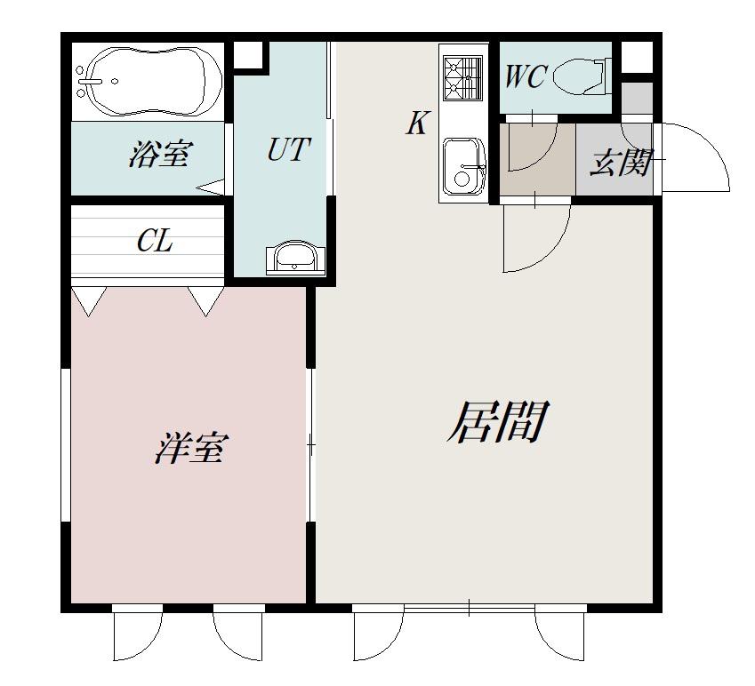 ITスマイル(1LDK/1階)の間取り写真
