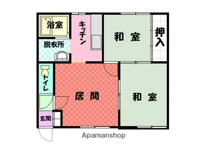 ダイワサンドミール(2LDK/2階)の間取り写真