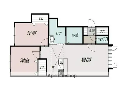 ボックスN KAMUI(2LDK/2階)の間取り写真