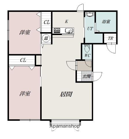キャンディA(2LDK/2階)の間取り写真
