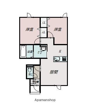 KOMIEⅢ(2LDK/1階)の間取り写真