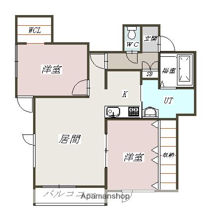 クレジスト宮下通イースト(2LDK/1階)の間取り写真