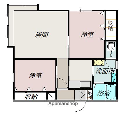 フローラA(2LDK/1階)の間取り写真