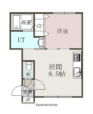 PEAKS VIEW(1LDK/2階)の間取り写真