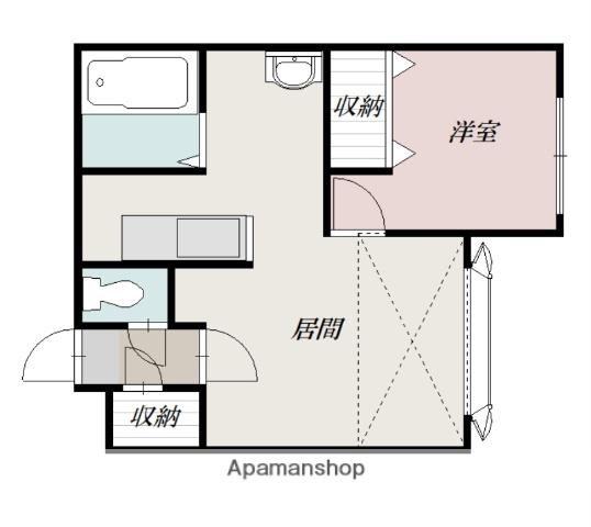 メゾンドヴォーグ(1LDK/2階)の間取り写真