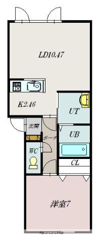GRAN MAISON KAGURA(1LDK/1階)の間取り写真