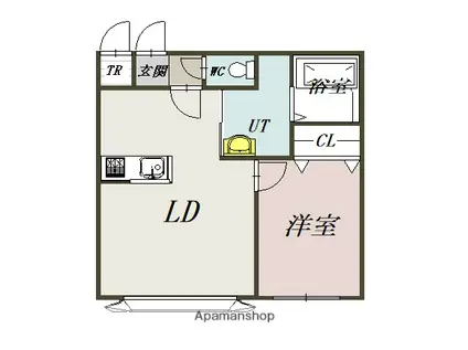 ワイステラ2(1LDK/1階)の間取り写真