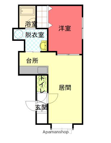 函館本線 旭川駅 徒歩19分 2階建 築19年(1LDK/2階)の間取り写真