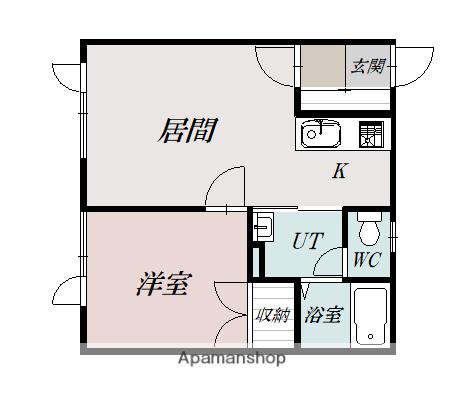 クリア忠和(1LDK/2階)の間取り写真