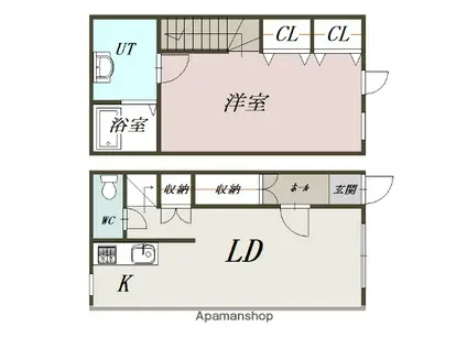 カラン・ションテ(1LDK/1階)の間取り写真