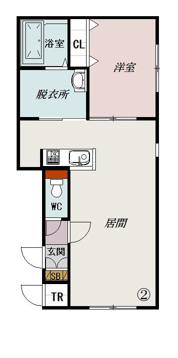 LA CLAIR23(1LDK/2階)の間取り写真