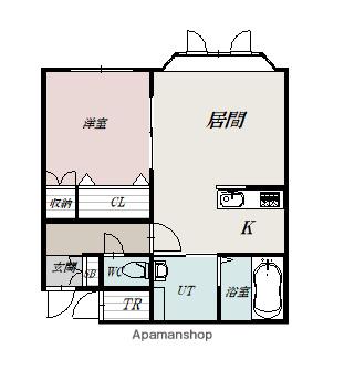 シャルマン神楽H(1LDK/2階)の間取り写真