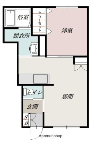 HAPPINESS 1(1LDK/1階)の間取り写真
