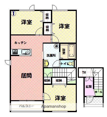 ALBIO Ⅲ(3LDK/2階)の間取り写真