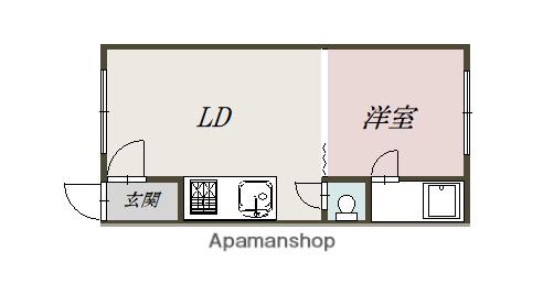 パルハイツⅠ(1LDK/1階)の間取り写真
