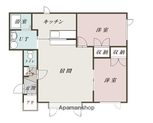 ハイツ福寿1(2LDK/1階)の間取り写真