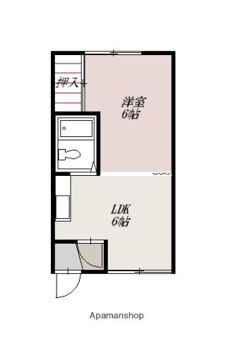 217ハイツ(1DK/2階)の間取り写真