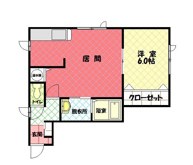 サクセス7-1(1LDK/1階)の間取り写真