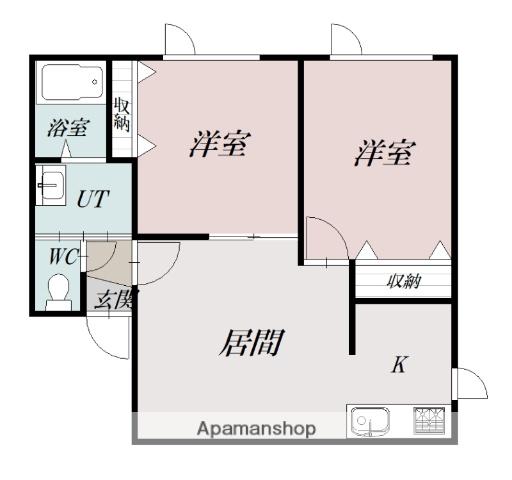 シティハイムAYA(2LDK/1階)の間取り写真