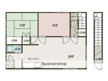 福井ハウス(2LDK/2階)の間取り写真