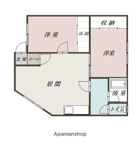 コスモコーポ(2LDK/2階)の間取り写真