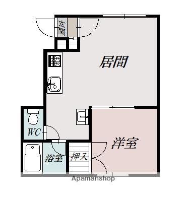 イーストエッジ(1LDK/2階)の間取り写真