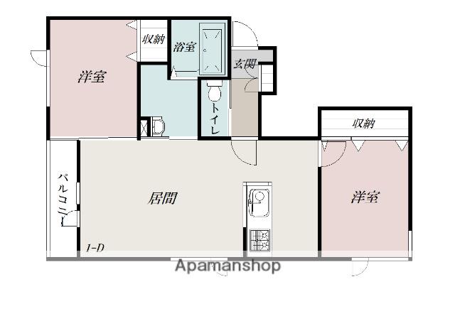 PLEASANT(2LDK/1階)の間取り写真