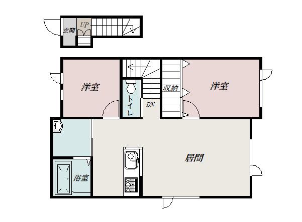 PLEASANT(2LDK/2階)の間取り写真