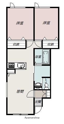 Uアザラシ(2LDK/2階)の間取り写真