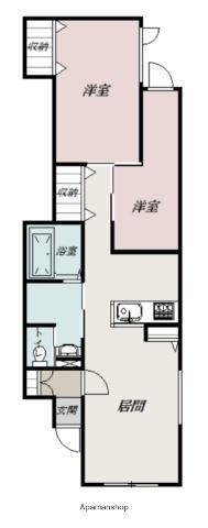 Uアザラシ(2LDK/1階)の間取り写真