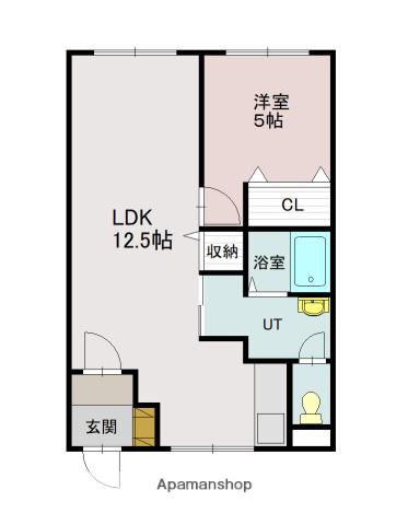 エーコーパティオス永山A(1LDK/1階)の間取り写真
