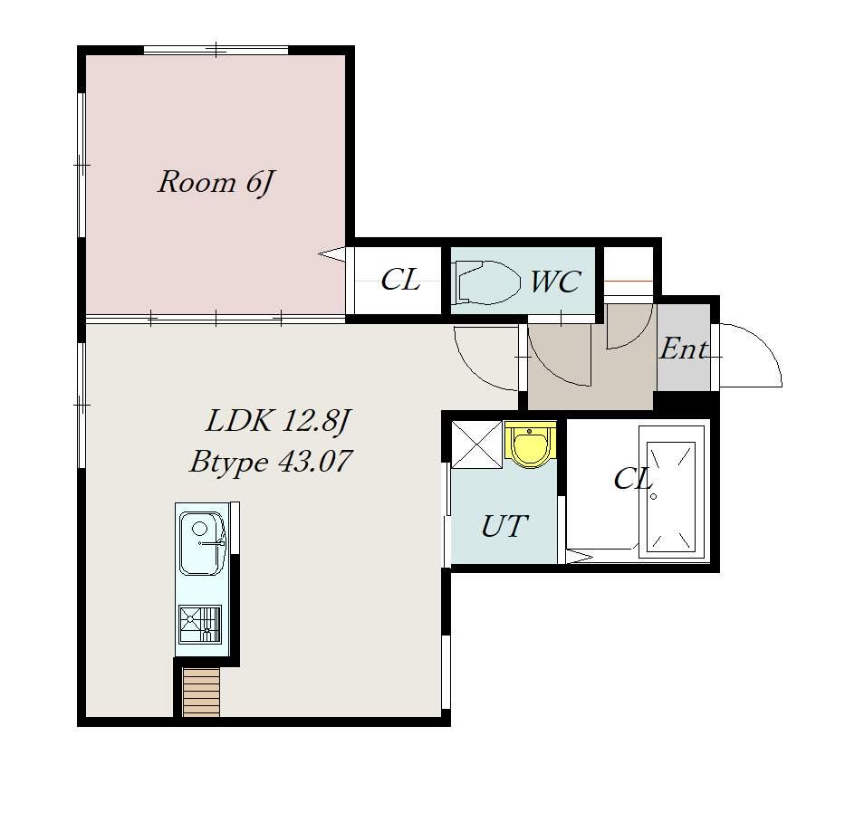 IMS2.7(1LDK/4階)の間取り写真