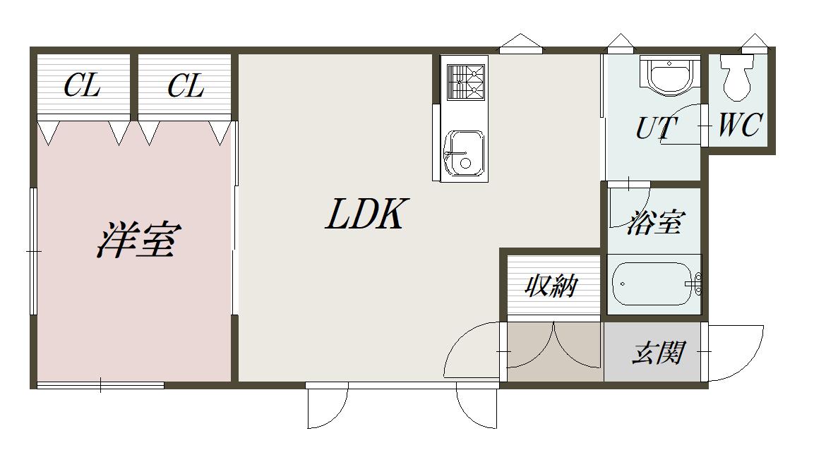 プラーサ美瑛(1LDK/2階)の間取り写真
