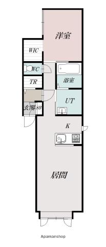 ソリーソ(1LDK/2階)の間取り写真