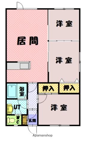 ドリームハイツⅠ(3LDK/2階)の間取り写真