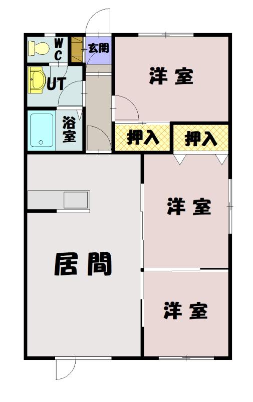 ドリームハイツⅠ(3LDK/1階)の間取り写真