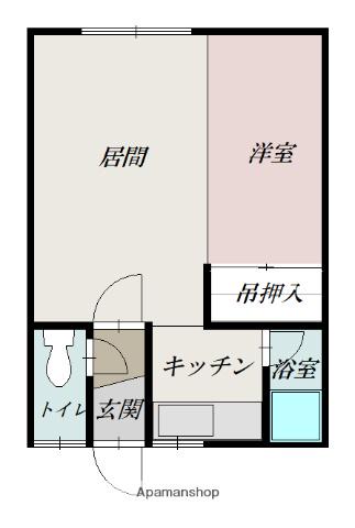 大和ハイツ(1LDK/2階)の間取り写真