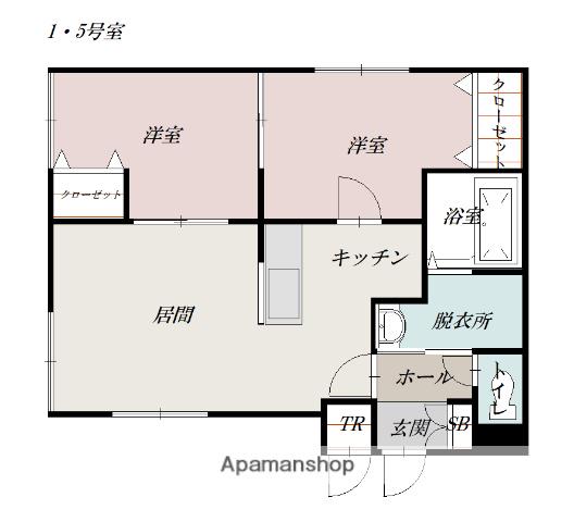 RARK HILLS(2LDK/2階)の間取り写真
