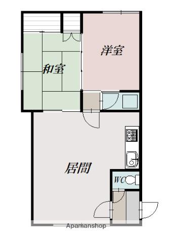 コーポサロマ(2LDK/3階)の間取り写真