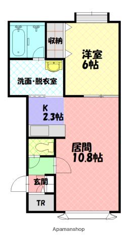 ニューエスパニア5BⅠ(1LDK/2階)の間取り写真