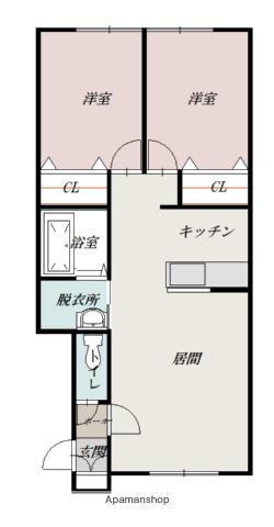 CLAIRE12(2LDK/2階)の間取り写真