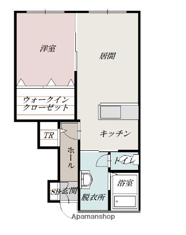MIRU(1LDK/1階)の間取り写真