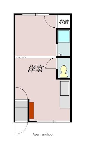 オリス留萌(ワンルーム/1階)の間取り写真