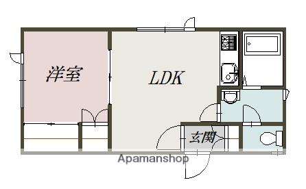 アドリアーナ(1LDK/2階)の間取り写真