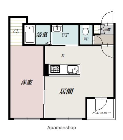 函館本線 旭川駅 徒歩11分 3階建 築1年(1LDK/3階)の間取り写真