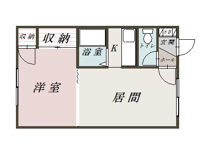 サンハイツ2(1LDK/2階)の間取り写真