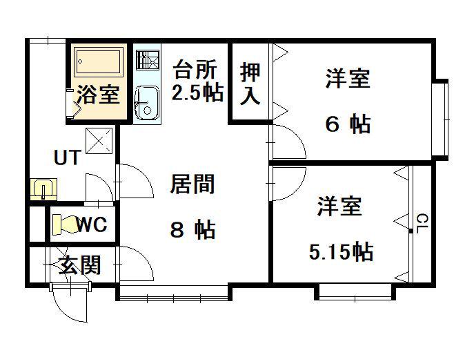 LIMLIGHT(2LDK/2階)の間取り写真