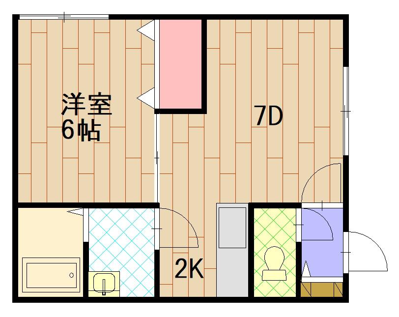 レイトンハウスⅢ(1LDK/1階)の間取り写真