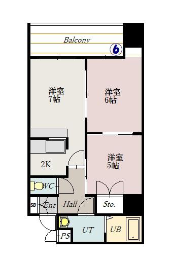 ノルテ1条通(3K/4階)の間取り写真