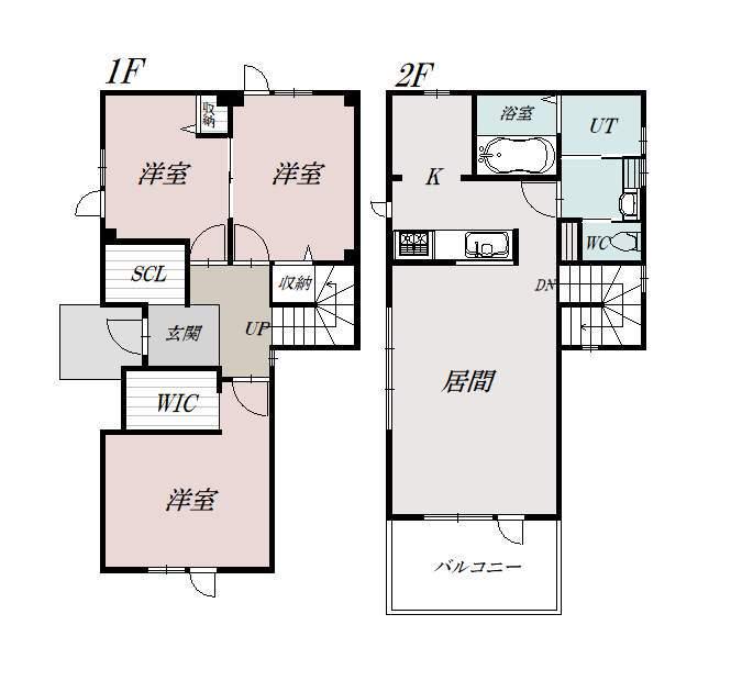 富良野線 緑が丘駅(北海道) 徒歩22分 2階建 築6年(3LDK)の間取り写真
